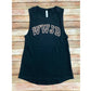 WWJD Ladies Muscle Tank - Leopard Print