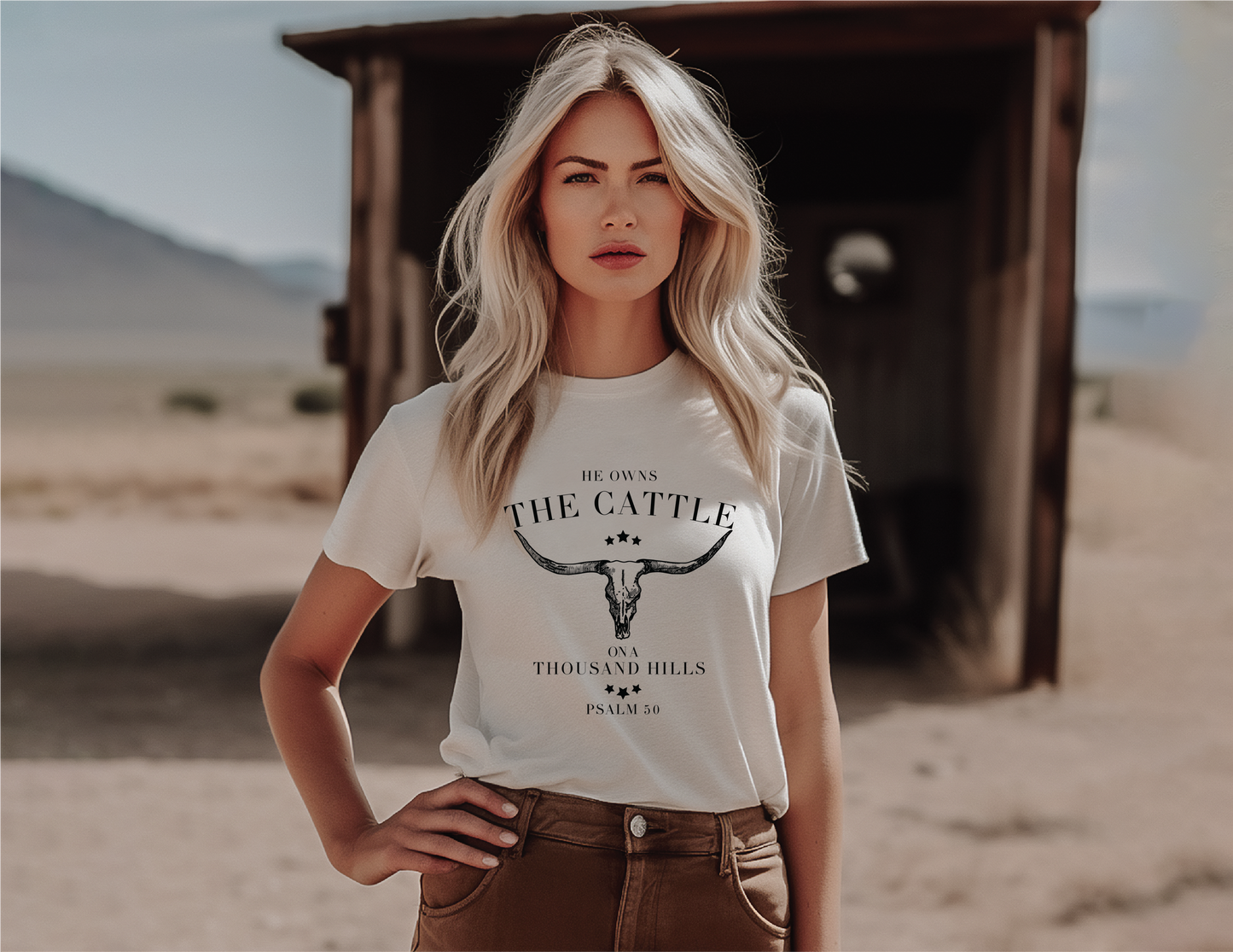 He Owns the Cattle on a Thousand Hills Unisex shirt